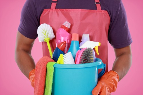 Professional after builders cleaning in a newly finished room