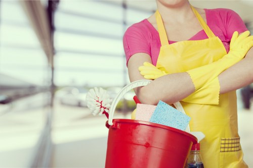 Bathroom sanitizing during move in cleaning service
