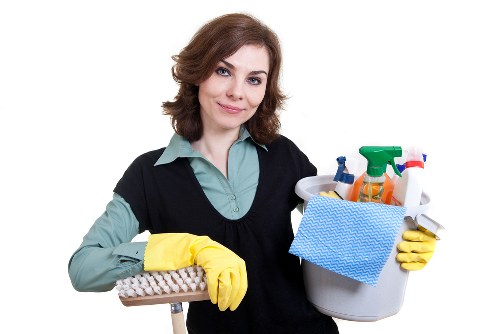 Steam or deep cleaning equipment used on a mattress